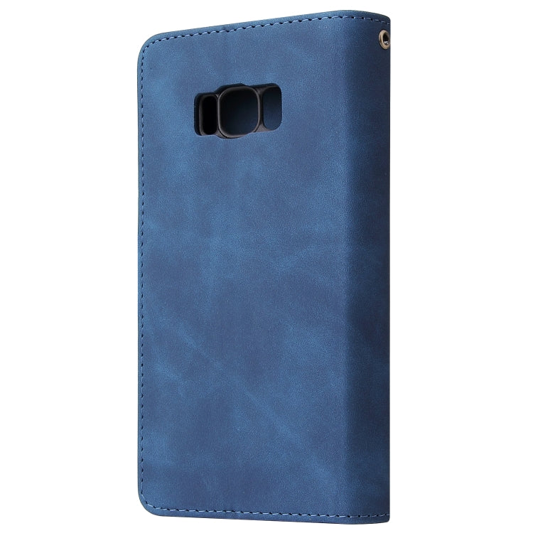 For Galaxy S8+ Multifunctional Retro Frosted Horizontal Flip Leather Case with Card Slot & Holder & Zipper Wallet & Photo Frame & Lanyard