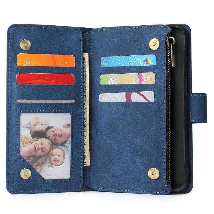 For Galaxy S8+ Multifunctional Retro Frosted Horizontal Flip Leather Case with Card Slot & Holder & Zipper Wallet & Photo Frame & Lanyard