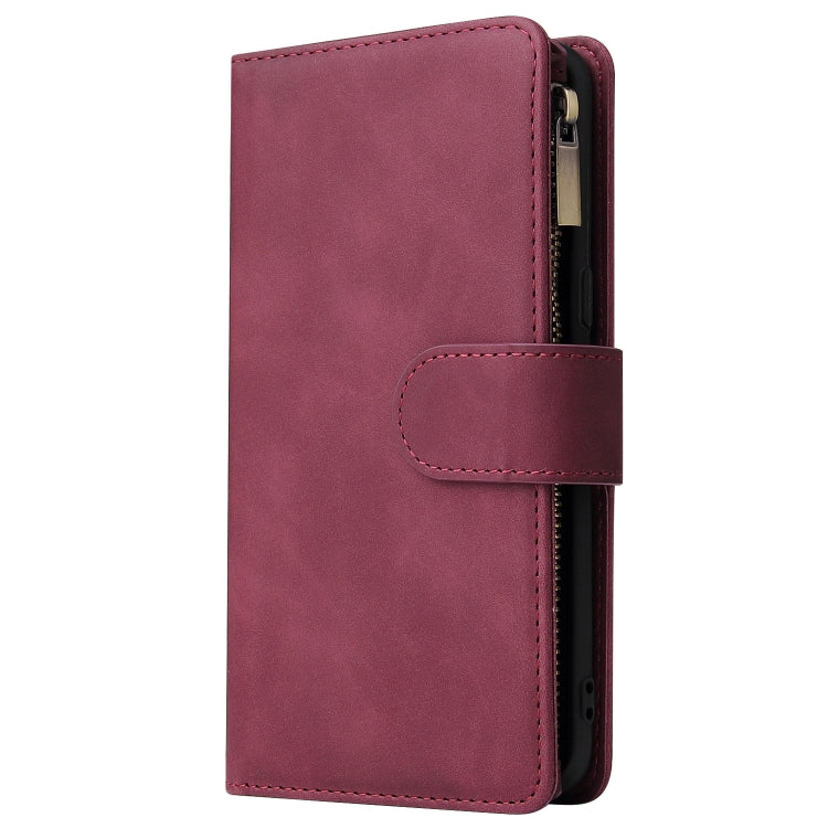 For Galaxy S8+ Multifunctional Retro Frosted Horizontal Flip Leather Case with Card Slot & Holder & Zipper Wallet & Photo Frame & Lanyard