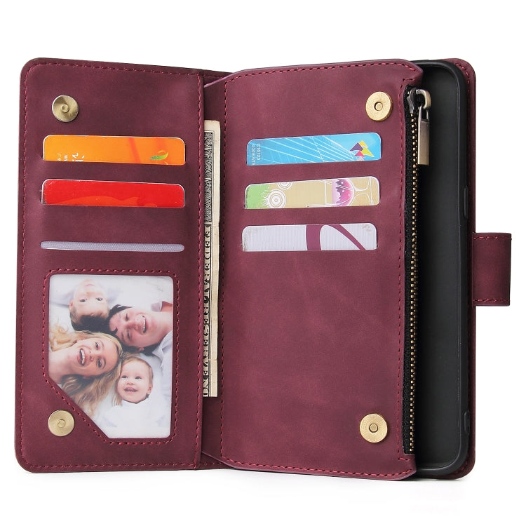 For Galaxy S8+ Multifunctional Retro Frosted Horizontal Flip Leather Case with Card Slot & Holder & Zipper Wallet & Photo Frame & Lanyard