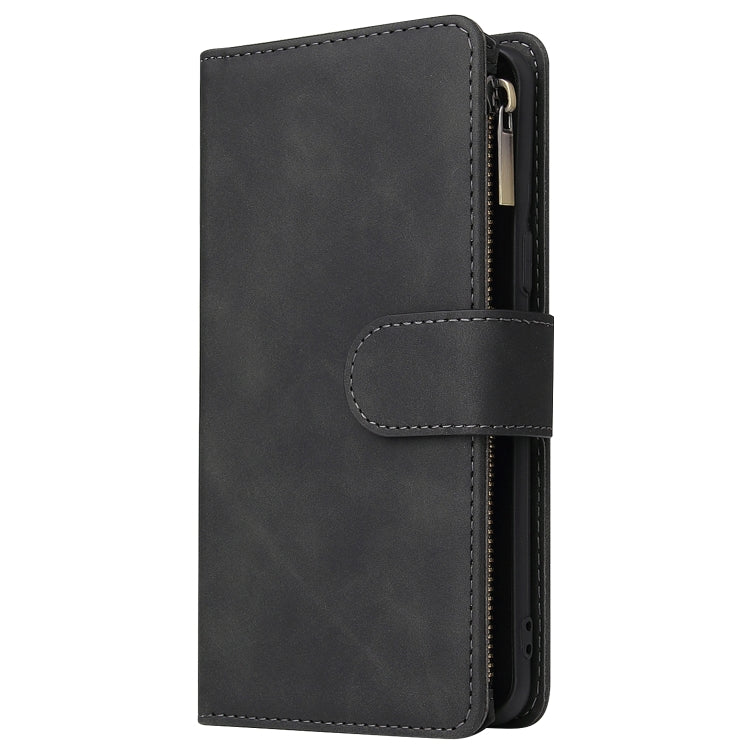 For Galaxy S9+ Multifunctional Retro Frosted Horizontal Flip Leather Case with Card Slot & Holder & Zipper Wallet & Photo Frame & Lanyard
