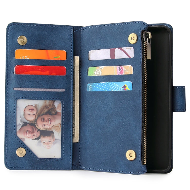 For Galaxy S9+ Multifunctional Retro Frosted Horizontal Flip Leather Case with Card Slot & Holder & Zipper Wallet & Photo Frame & Lanyard