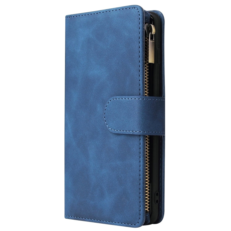 For Galaxy S10 Multifunctional Retro Frosted Horizontal Flip Leather Case with Card Slot & Holder & Zipper Wallet & Photo Frame & Lanyard