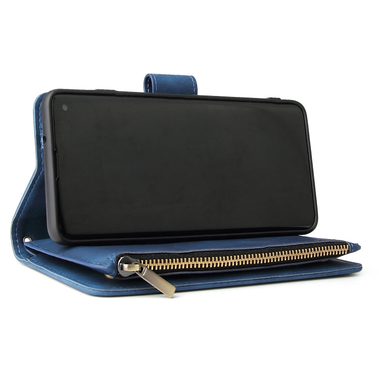 For Galaxy S10 Multifunctional Retro Frosted Horizontal Flip Leather Case with Card Slot & Holder & Zipper Wallet & Photo Frame & Lanyard