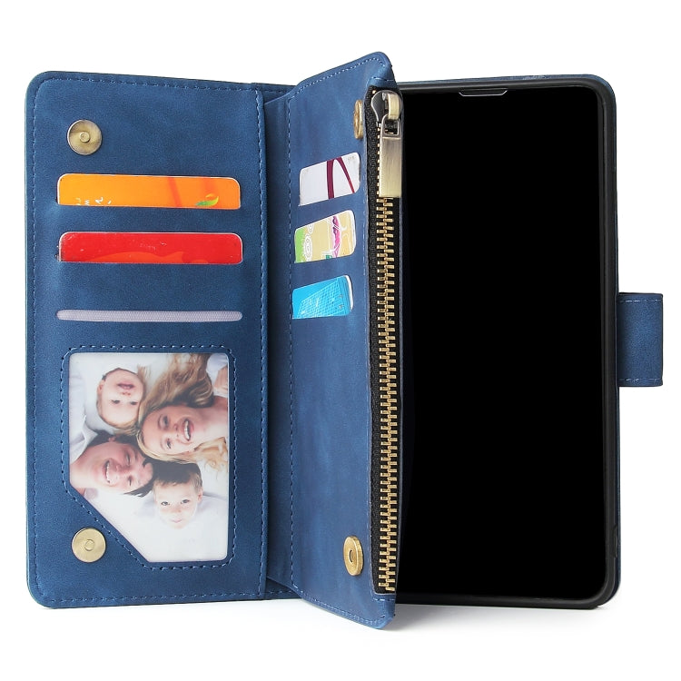 For Galaxy S10 Multifunctional Retro Frosted Horizontal Flip Leather Case with Card Slot & Holder & Zipper Wallet & Photo Frame & Lanyard