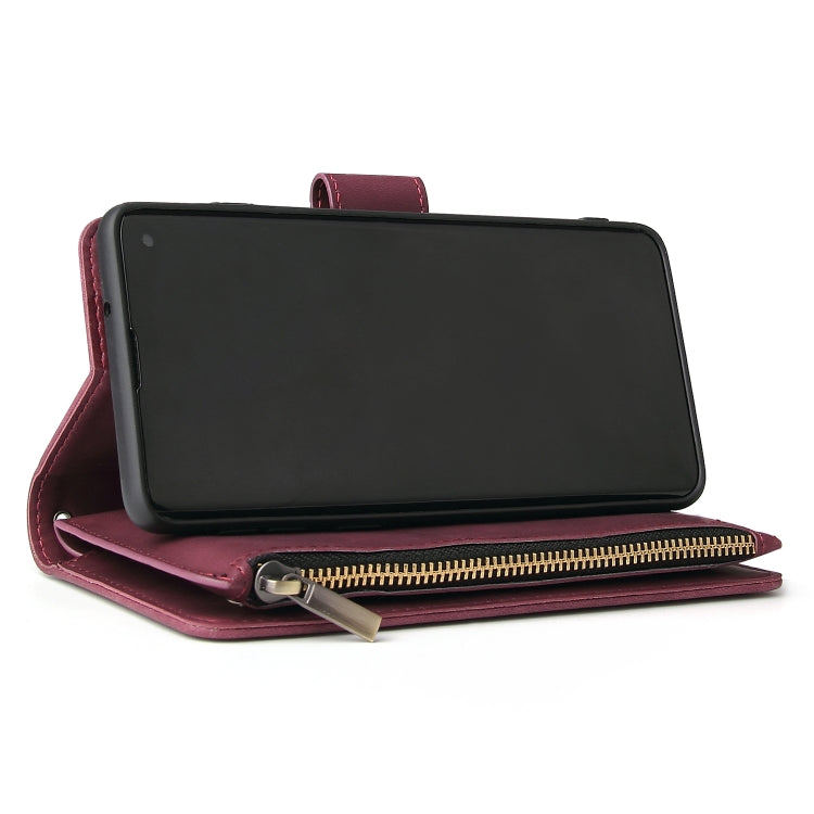 For Galaxy S10 Multifunctional Retro Frosted Horizontal Flip Leather Case with Card Slot & Holder & Zipper Wallet & Photo Frame & Lanyard