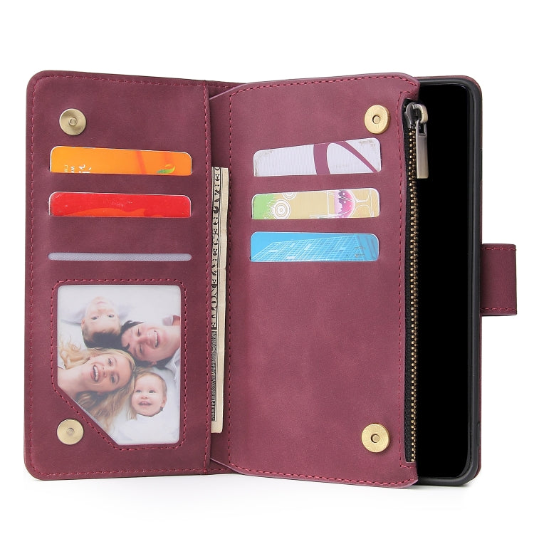 For Galaxy S10 Multifunctional Retro Frosted Horizontal Flip Leather Case with Card Slot & Holder & Zipper Wallet & Photo Frame & Lanyard