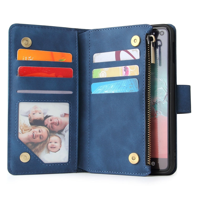 For Galaxy S10e Multifunctional Retro Frosted Horizontal Flip Leather Case with Card Slot & Holder & Zipper Wallet & Photo Frame & Lanyard