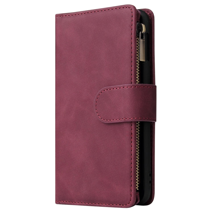 For Galaxy S10e Multifunctional Retro Frosted Horizontal Flip Leather Case with Card Slot & Holder & Zipper Wallet & Photo Frame & Lanyard