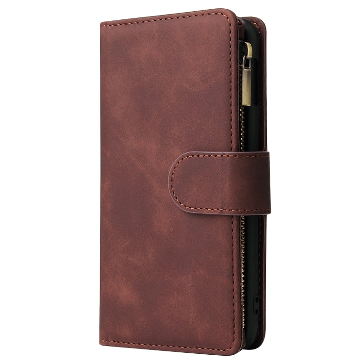 For Galaxy S10e Multifunctional Retro Frosted Horizontal Flip Leather Case with Card Slot & Holder & Zipper Wallet & Photo Frame & Lanyard