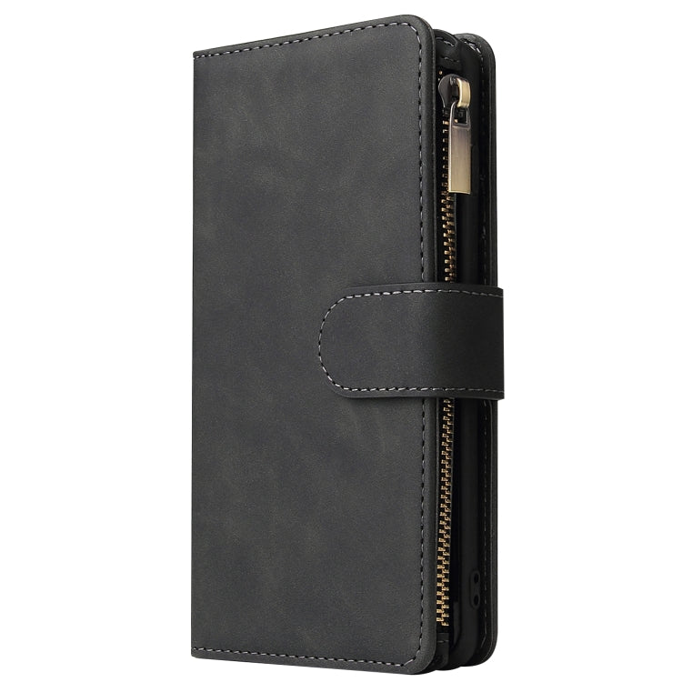 For Galaxy S10+ Multifunctional Retro Frosted Horizontal Flip Leather Case with Card Slot & Holder & Zipper Wallet & Photo Frame & Lanyard
