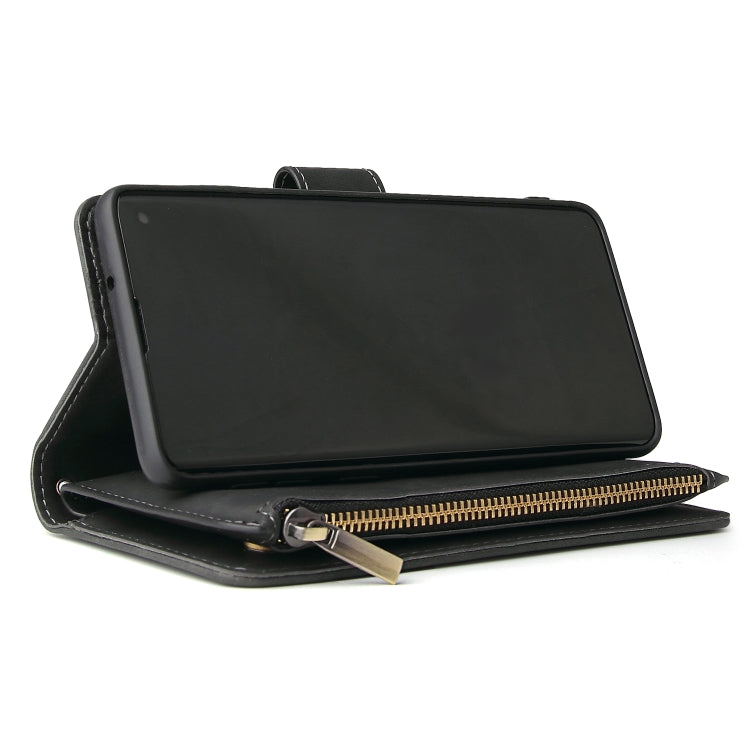 For Galaxy S10+ Multifunctional Retro Frosted Horizontal Flip Leather Case with Card Slot & Holder & Zipper Wallet & Photo Frame & Lanyard