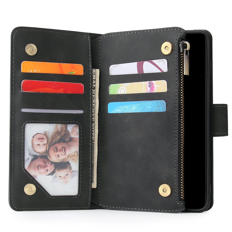 For Galaxy S10+ Multifunctional Retro Frosted Horizontal Flip Leather Case with Card Slot & Holder & Zipper Wallet & Photo Frame & Lanyard