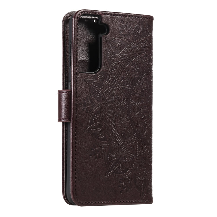 For Samsung Galaxy S21 5G Totem Flower Embossed Horizontal Flip TPU + PU Leather Case with Holder & Card Slots & Wallet