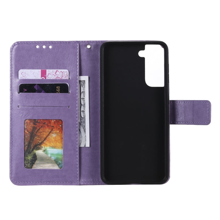 For Samsung Galaxy S21 5G Totem Flower Embossed Horizontal Flip TPU + PU Leather Case with Holder & Card Slots & Wallet