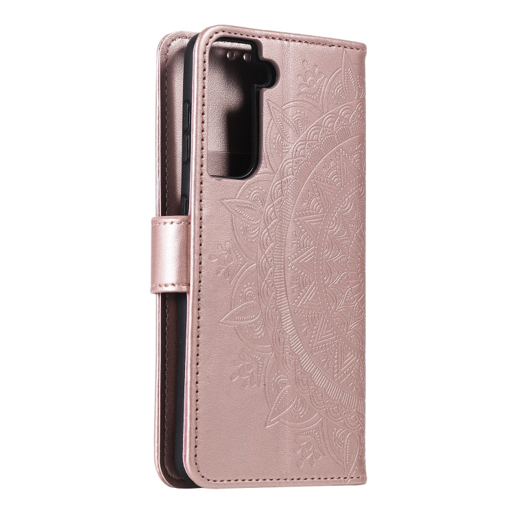 For Samsung Galaxy S21 5G Totem Flower Embossed Horizontal Flip TPU + PU Leather Case with Holder & Card Slots & Wallet