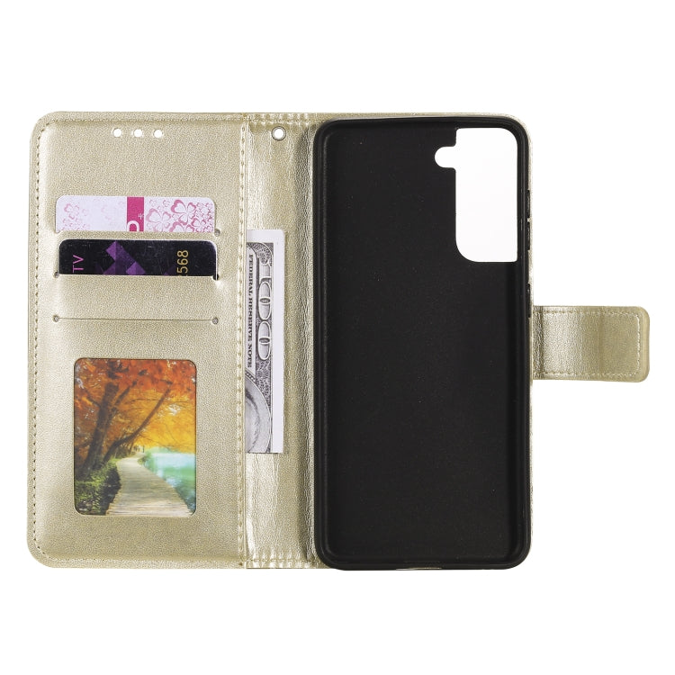 For Samsung Galaxy S21 5G Totem Flower Embossed Horizontal Flip TPU + PU Leather Case with Holder & Card Slots & Wallet