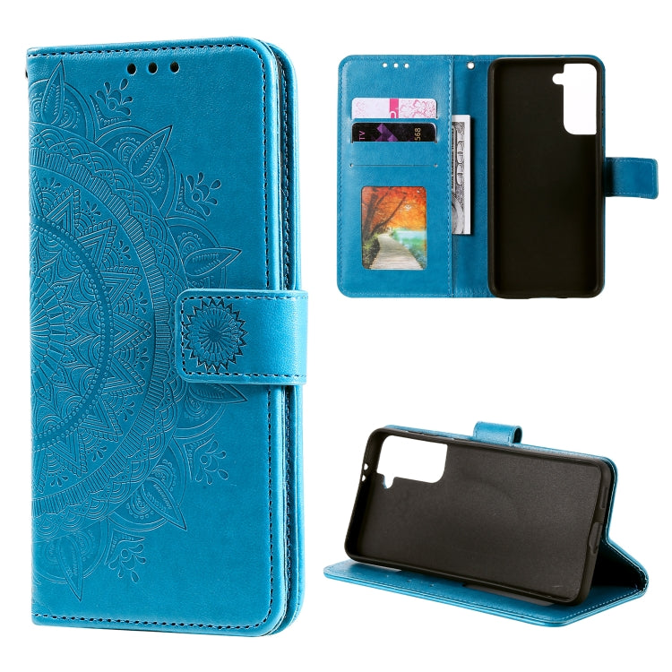 For Samsung Galaxy S21+ 5G Totem Flower Embossed Horizontal Flip TPU + PU Leather Case with Holder & Card Slots & Wallet