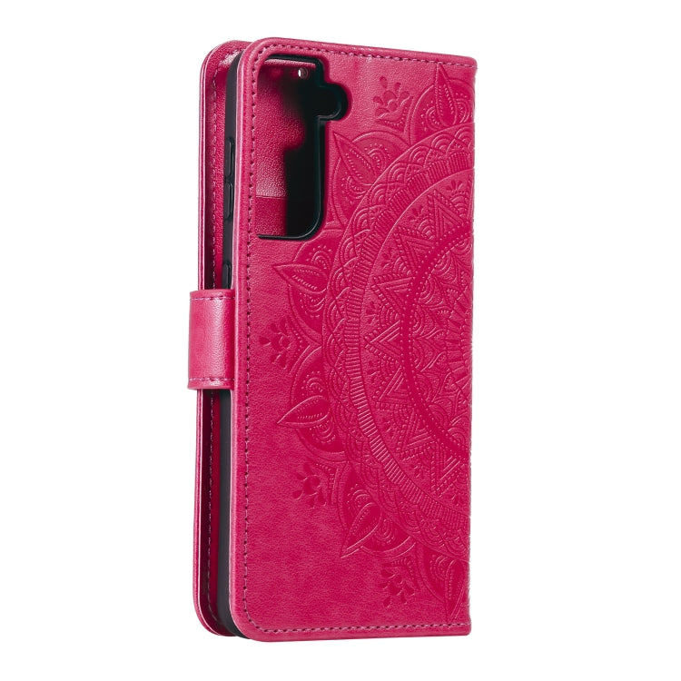For Samsung Galaxy S21+ 5G Totem Flower Embossed Horizontal Flip TPU + PU Leather Case with Holder & Card Slots & Wallet