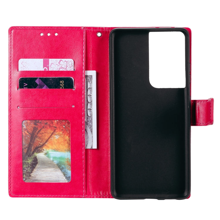 For Samsung Galaxy S21 Ultra 5G Totem Flower Embossed Horizontal Flip TPU + PU Leather Case with Holder & Card Slots & Wallet