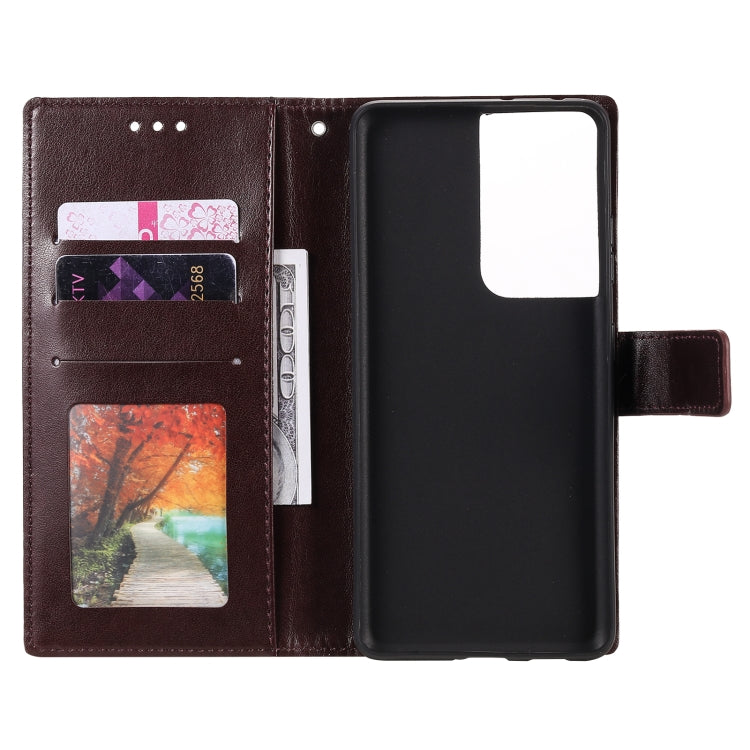 For Samsung Galaxy S21 Ultra 5G Totem Flower Embossed Horizontal Flip TPU + PU Leather Case with Holder & Card Slots & Wallet