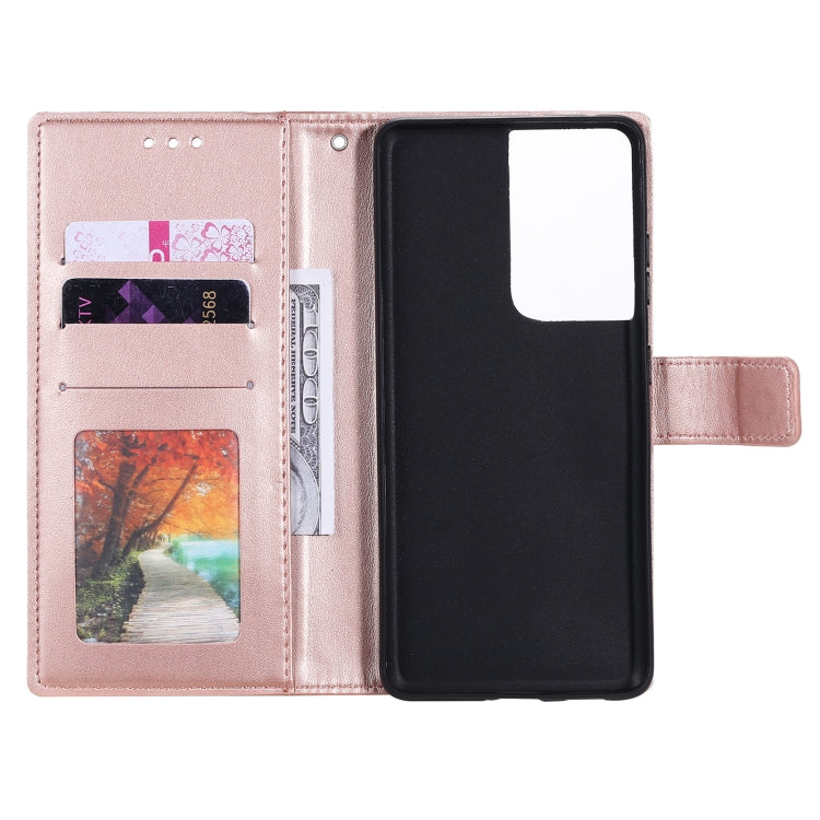 For Samsung Galaxy S21 Ultra 5G Totem Flower Embossed Horizontal Flip TPU + PU Leather Case with Holder & Card Slots & Wallet