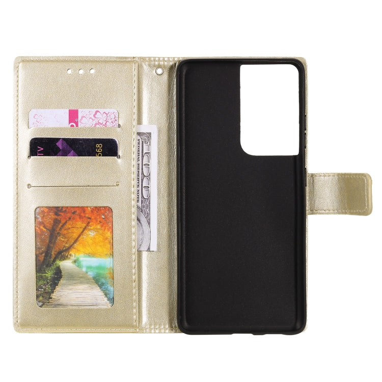 For Samsung Galaxy S21 Ultra 5G Totem Flower Embossed Horizontal Flip TPU + PU Leather Case with Holder & Card Slots & Wallet