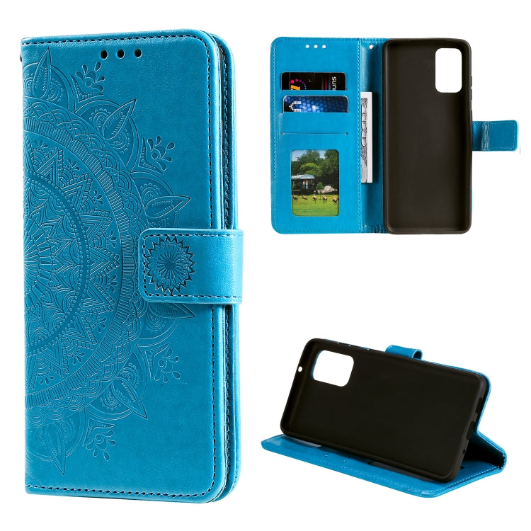 For Samsung Galaxy Note20 Totem Flower Embossed Horizontal Flip TPU + PU Leather Case with Holder & Card Slots & Wallet