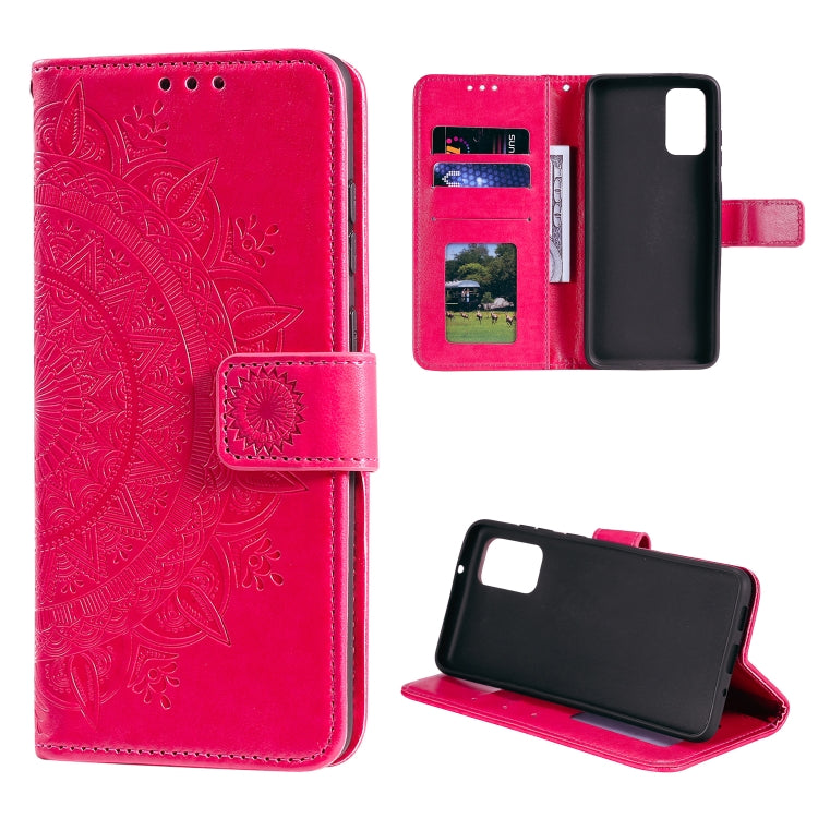 For Samsung Galaxy Note20 Totem Flower Embossed Horizontal Flip TPU + PU Leather Case with Holder & Card Slots & Wallet