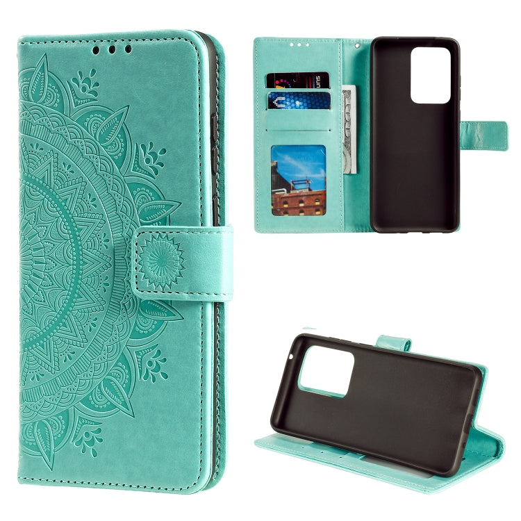 For Samsung Galaxy Note20 Ultra Totem Flower Embossed Horizontal Flip TPU + PU Leather Case with Holder & Card Slots & Wallet