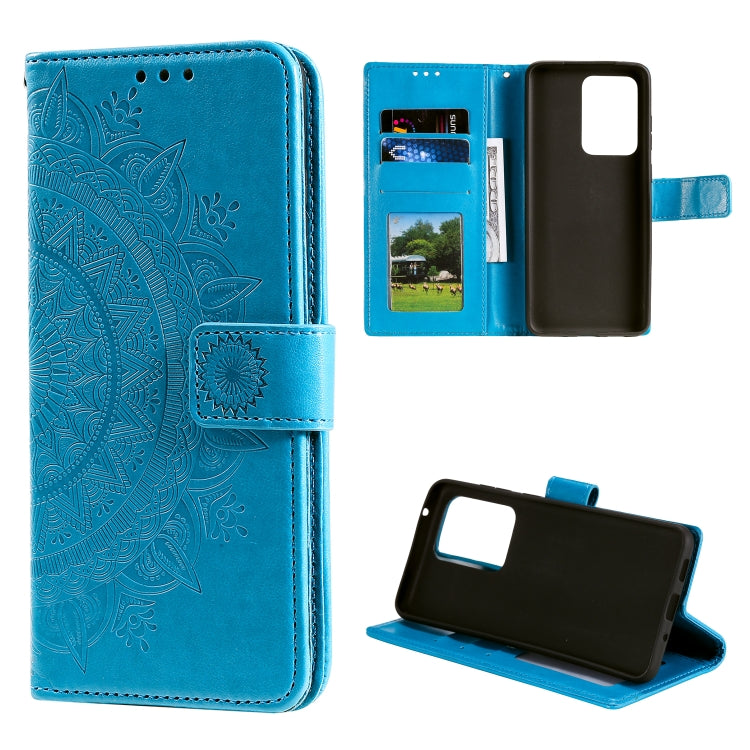 For Samsung Galaxy Note20 Ultra Totem Flower Embossed Horizontal Flip TPU + PU Leather Case with Holder & Card Slots & Wallet