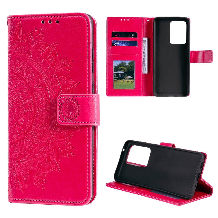For Samsung Galaxy Note20 Ultra Totem Flower Embossed Horizontal Flip TPU + PU Leather Case with Holder & Card Slots & Wallet