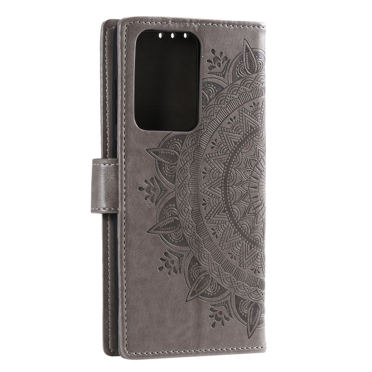 For Samsung Galaxy Note20 Ultra Totem Flower Embossed Horizontal Flip TPU + PU Leather Case with Holder & Card Slots & Wallet