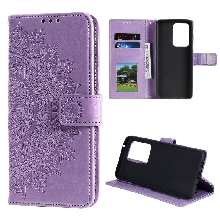 For Samsung Galaxy Note20 Ultra Totem Flower Embossed Horizontal Flip TPU + PU Leather Case with Holder & Card Slots & Wallet