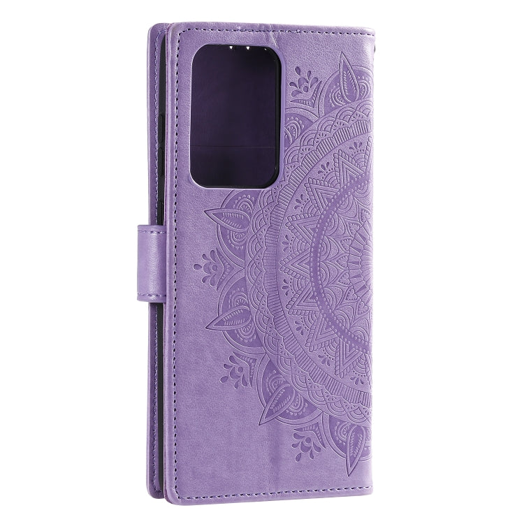 For Samsung Galaxy Note20 Ultra Totem Flower Embossed Horizontal Flip TPU + PU Leather Case with Holder & Card Slots & Wallet