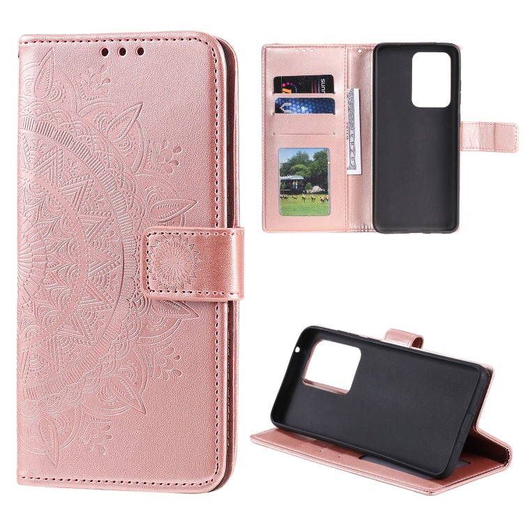 For Samsung Galaxy Note20 Ultra Totem Flower Embossed Horizontal Flip TPU + PU Leather Case with Holder & Card Slots & Wallet
