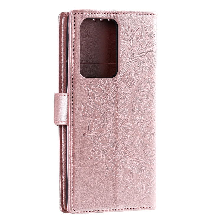 For Samsung Galaxy Note20 Ultra Totem Flower Embossed Horizontal Flip TPU + PU Leather Case with Holder & Card Slots & Wallet