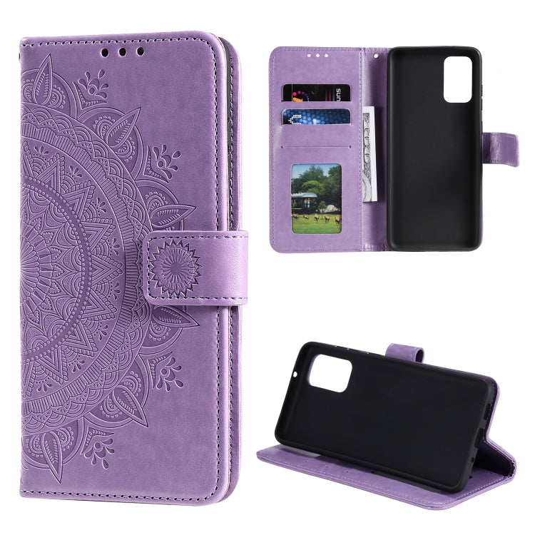 For Samsung Galaxy S20 Plus Totem Flower Embossed Horizontal Flip TPU + PU Leather Case with Holder & Card Slots & Wallet