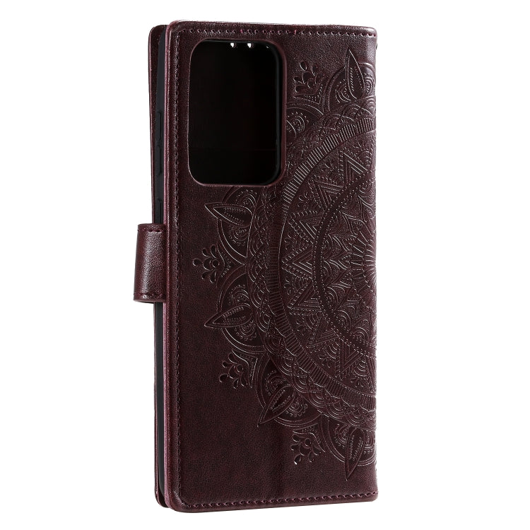 For Samsung Galaxy S20 Ultra Totem Flower Embossed Horizontal Flip TPU + PU Leather Case with Holder & Card Slots & Wallet