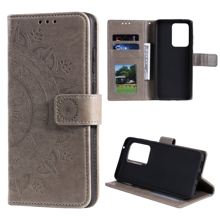 For Samsung Galaxy S20 Ultra Totem Flower Embossed Horizontal Flip TPU + PU Leather Case with Holder & Card Slots & Wallet