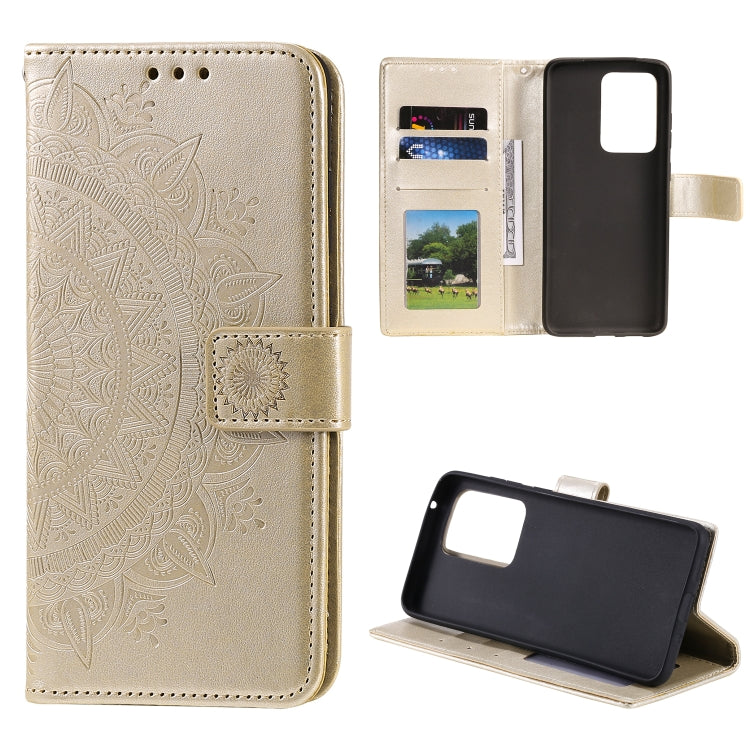 For Samsung Galaxy S20 Ultra Totem Flower Embossed Horizontal Flip TPU + PU Leather Case with Holder & Card Slots & Wallet
