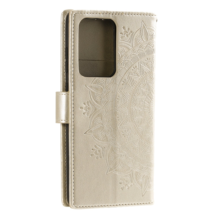 For Samsung Galaxy S20 Ultra Totem Flower Embossed Horizontal Flip TPU + PU Leather Case with Holder & Card Slots & Wallet