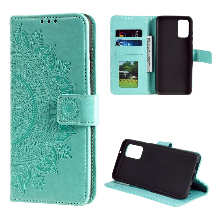 For Samsung Galaxy S20 FE Totem Flower Embossed Horizontal Flip TPU + PU Leather Case with Holder & Card Slots & Wallet