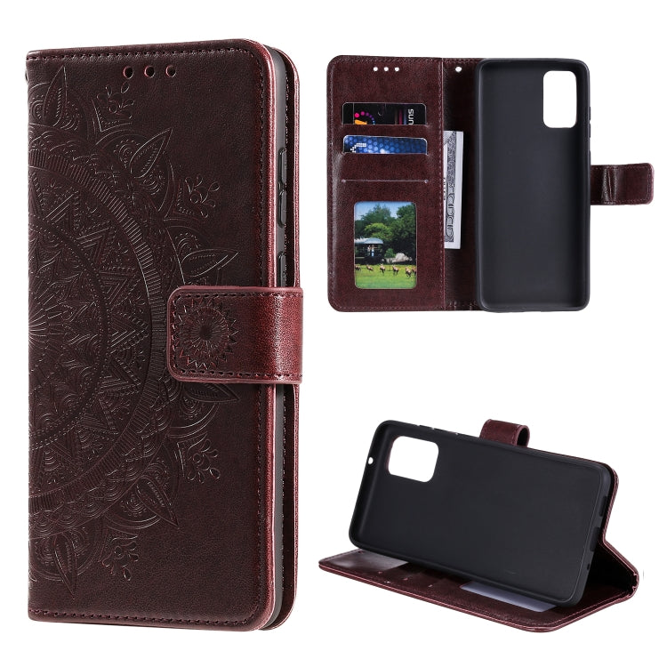 For Samsung Galaxy S20 FE Totem Flower Embossed Horizontal Flip TPU + PU Leather Case with Holder & Card Slots & Wallet