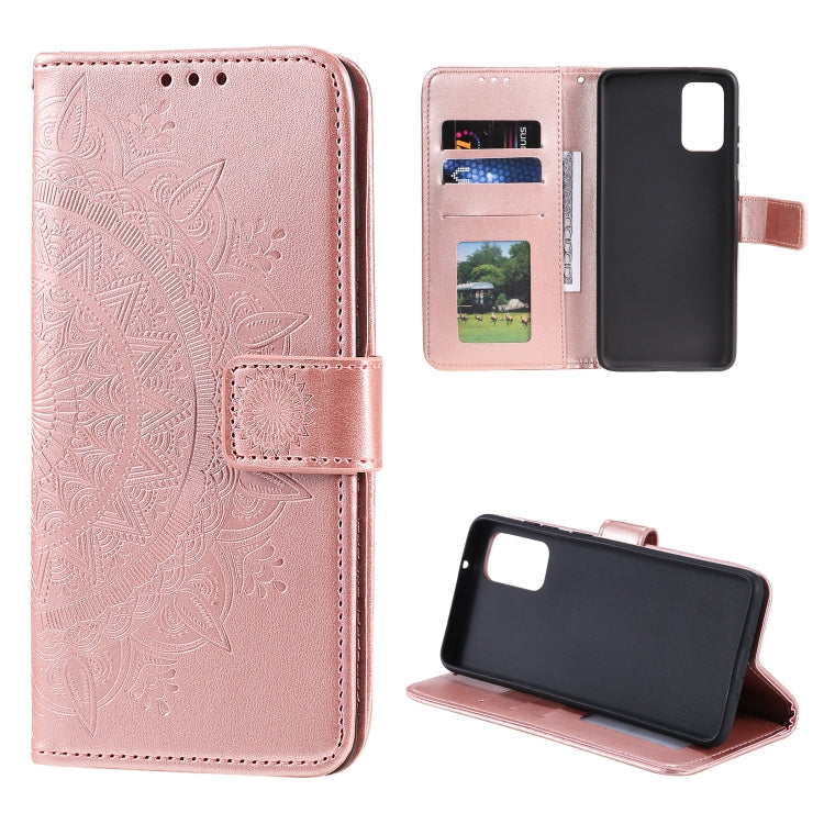 For Samsung Galaxy S20 FE Totem Flower Embossed Horizontal Flip TPU + PU Leather Case with Holder & Card Slots & Wallet