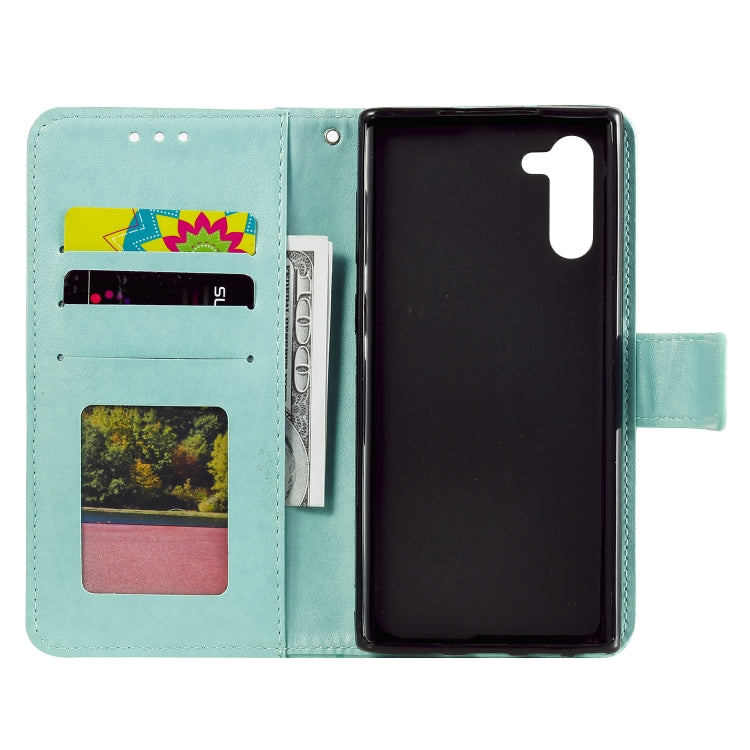 For Samsung Galaxy Note10 Totem Flower Embossed Horizontal Flip TPU + PU Leather Case with Holder & Card Slots & Wallet