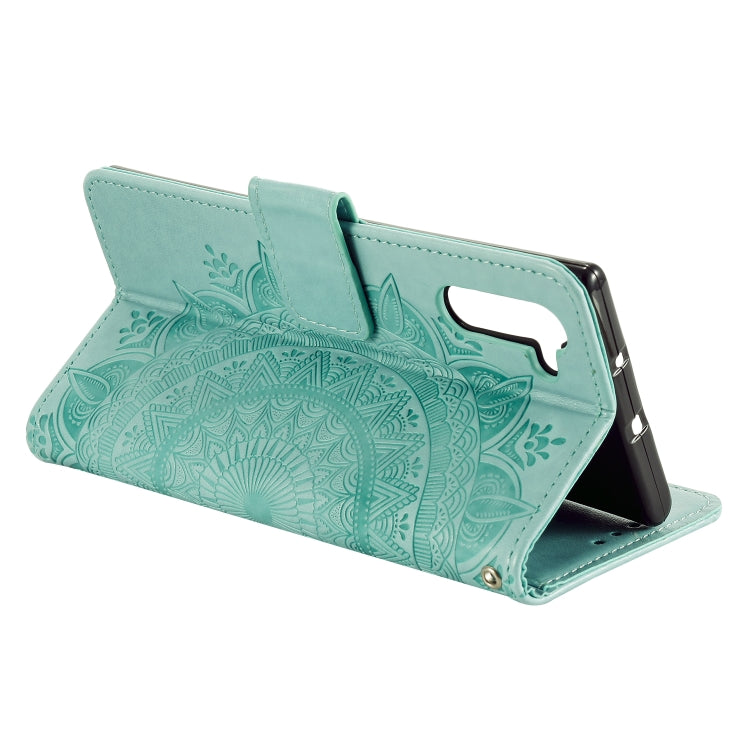 For Samsung Galaxy Note10 Totem Flower Embossed Horizontal Flip TPU + PU Leather Case with Holder & Card Slots & Wallet