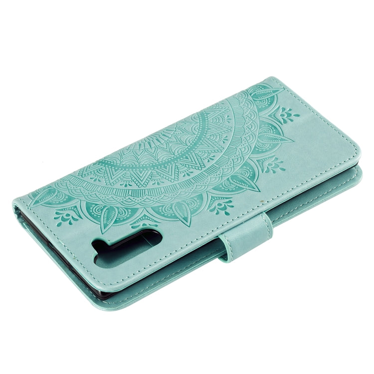 For Samsung Galaxy Note10 Totem Flower Embossed Horizontal Flip TPU + PU Leather Case with Holder & Card Slots & Wallet