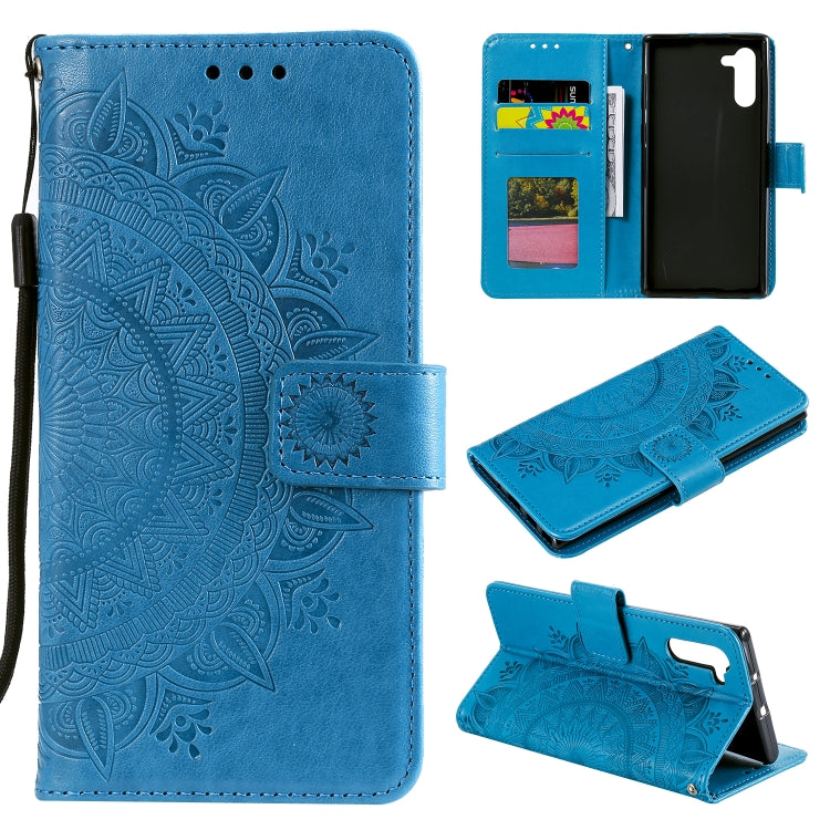 For Samsung Galaxy Note10 Totem Flower Embossed Horizontal Flip TPU + PU Leather Case with Holder & Card Slots & Wallet