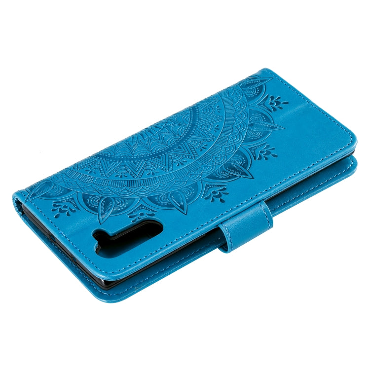 For Samsung Galaxy Note10 Totem Flower Embossed Horizontal Flip TPU + PU Leather Case with Holder & Card Slots & Wallet